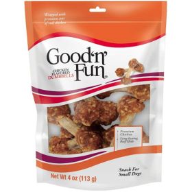 Healthy Hide Good N Fun Chicken Flavored Dumbbells - 4 oz