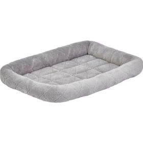 MidWest Quiet Time Deluxe Diamond Stitch Pet Bed Gray for Dogs - Small - 1 count