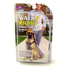 Coastal Pet Walk Right Padded Harness - Black - Large (Girth Size 26"-38")