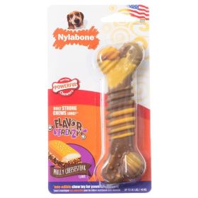 Nylabone Flavor Frenzy Dura Chew Bone - Philly Cheesesteak Flavor - Wolf (Dogs up to 35 lbs)