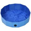 Foldable Dog Swimming Pool Blue 31.5"x7.9" PVC