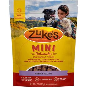 Zukes Mini Naturals Dog Treat (Option: Wild Rabbit Recipe  6 oz)