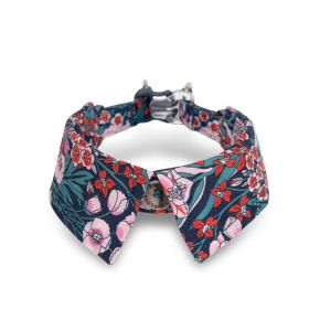 Fashion Personality Dog Collar Bow Tie (Option: Floral Green-XS)