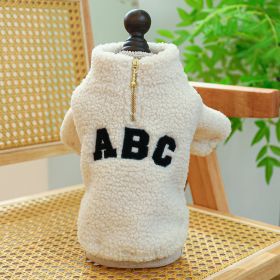 Pet Ring Dog Cat Clothes Autumn And Winter New Warm Zipper Coat (Option: ABC Zipper Jacket-XS About 100 Kg 150 Kg)