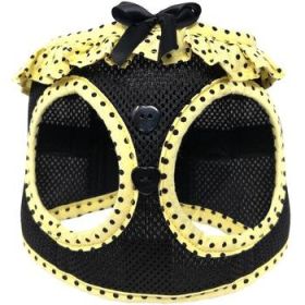 NEW  Yellow and Black Polka Dot Ruffle    New Spring 2024 (Option: X-Small)