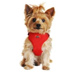 Wrap and Snap Choke Free Dog Harness - Flame Red (Option: X-Small)