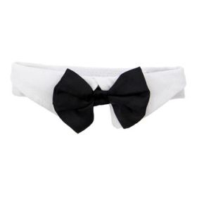 Black Satin Bowtie  Collar (Option: X-Small)