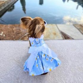 NEW Blue Daisy Dog Dress with Matching Leash new Spring 2024 (Option: X-Small)