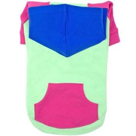 New Color-Block Flex Fit Hoodie - Pink on Mint (Option: X-Small)