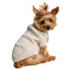 Dog Cable Knit 100% Cotton Sweater       Oatmeal