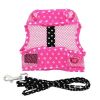 Cool Mesh Dog Harness Under the Sea Collection - Sunglasses Pink and Black Polka Dot