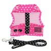 Cool Mesh Dog Harness Under the Sea Collection - Sunglasses Pink and Black Polka Dot