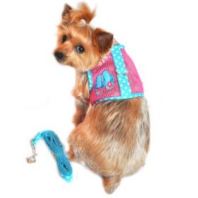 Cool Mesh Dog Harness Under the Sea Collection - Pink and Blue Flip Flop (Option: X-Small)