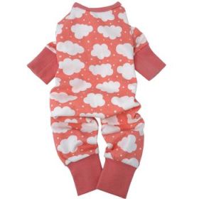 CuddlePup Dog Pajamas - Fluffy Clouds - Coral (Option: X-Small)