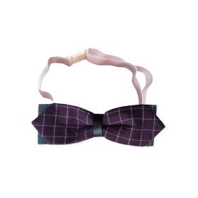 Dog Cute Fashion Bow Tie Handmade Bow Collar (Option: Wine Red Plaid-S)