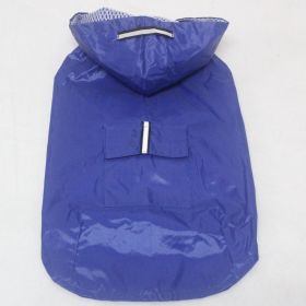 Pet Waterproof Windproof Hood Puppy Raincoat (Option: Blue-S)