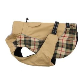 Alpine All-Weather Dog Coat - Beige Plaid (Option: 4X-Large)