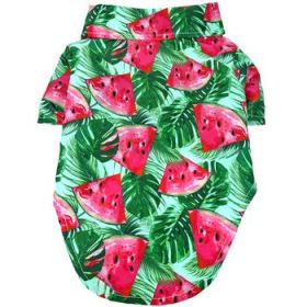 Hawaiian Camp Shirt - Juicy Watermelon (Option: 2X-Large)