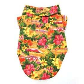 Hawaiian Camp Shirt - Sunset Hibiscus (Option: 2X-Large)