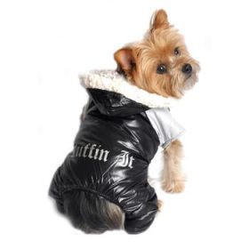 Black and Grey Ruffin It Dog Snow Suit Harness (Option: Large)