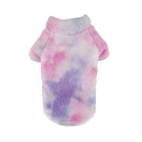 New Soft Plush Pullover - Tie-Dye Pink & Purple (Option: 4XL)