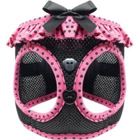 Hot Pink and Black Polka Dot Ruffle (Option: Large)