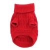 Dog Cable Knit 100% Cotton Sweater      Fiery Red