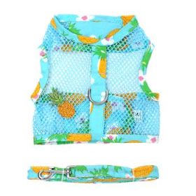 Cool Mesh Dog Harness with Leash - Pineapple Luau (Option: Large)