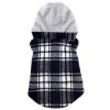 Weekender Dog Sweatshirt Hoodie Black & White Plaid Flannel