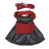 Wool Fur-Trimmed Dog Harness Coat by Doggie Design- Burgundy