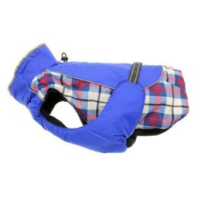 Alpine All-Weather Dog Coat -Royal Blue PLaid (Option: X-Small)