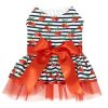 NEW Cherry Stripe Harness Dress with Matching Leash New Spring 2024