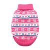 Dog Cable Knit 100% Cotton Sweater    Snowflakes and Hearts Pink