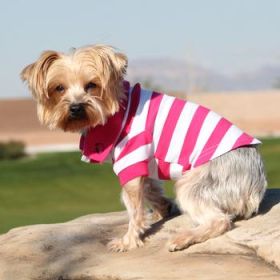 Polos Striped - Pink Yarrow & White (Option: Small)