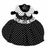 Polka Dot Dog Dress - Black and White