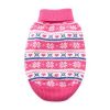 Dog Cable Knit 100% Cotton Sweater    Snowflakes and Hearts Pink