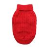 Dog Cable Knit 100% Cotton Sweater      Fiery Red