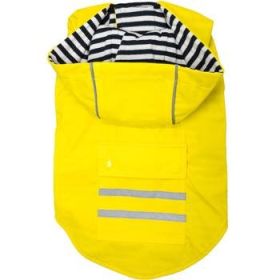 Slicker Raincoat with Striped Lining - Yellow (Option: Medium)